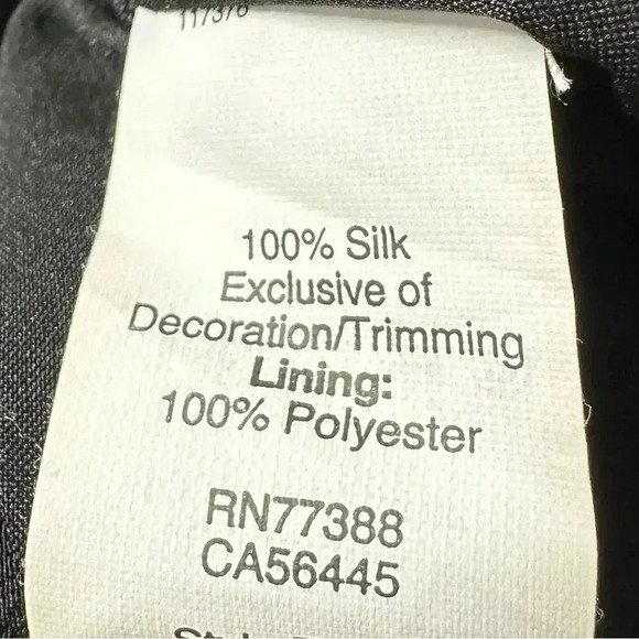 Madewell Black 100% Silk Embroidered Color Stitch Shift Dress XS - Picture 6 of 6